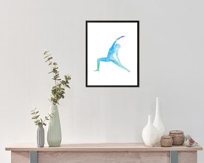 Parighasana Yoga Wood Framed Print Wall Decor Art Gifts