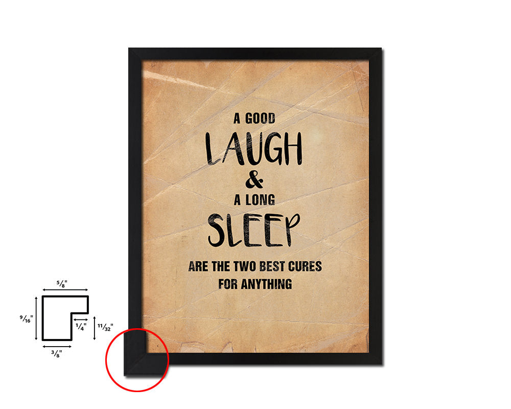A good laugh Quote Paper Artwork Framed Print Wall Decor Art