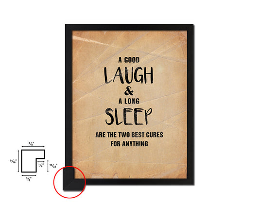 A good laugh Quote Paper Artwork Framed Print Wall Decor Art