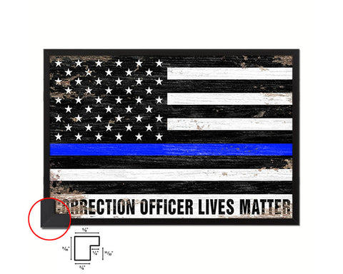 Thin Blue Line Honoring Law Enforcement, To protect & to serve, Correction officer lives matter Shabby Chic Military FlagArt