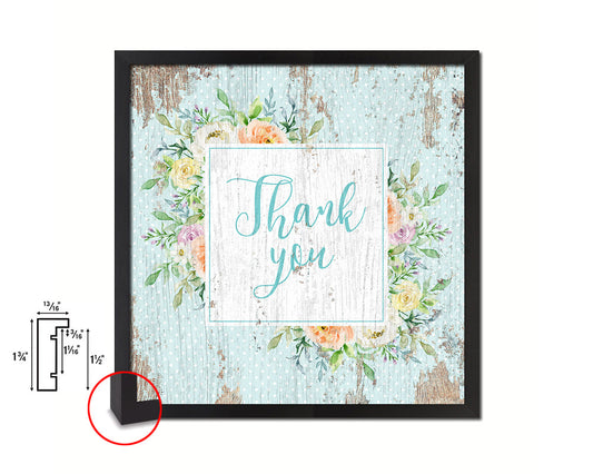 Thank you Quote Framed Print Home Decor Wall Art Gifts