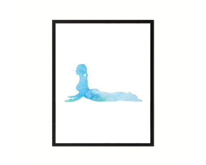 Cobra Pose Yoga Wood Framed Print Wall Decor Art Gifts