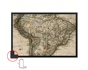 South America Stieler Brazil 1875 Historical Map Framed Print Art Wall Decor Gifts