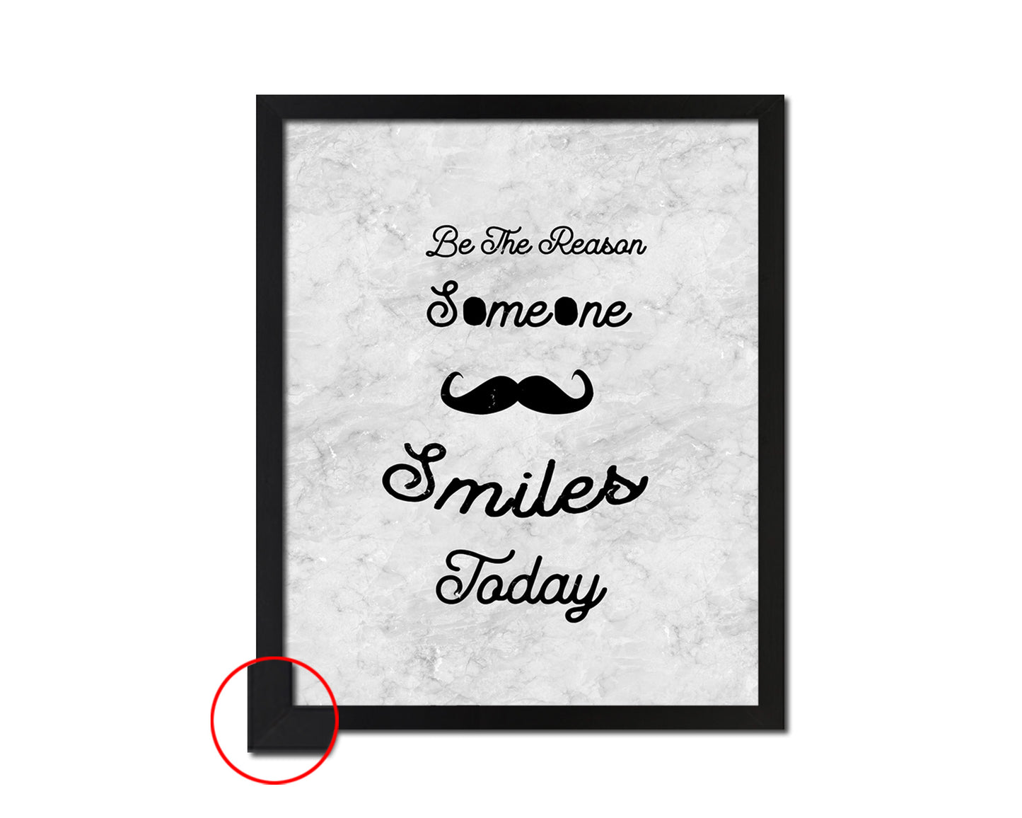 Be the reason someone smiles today Quote Framed Print Wall Art Decor Gifts