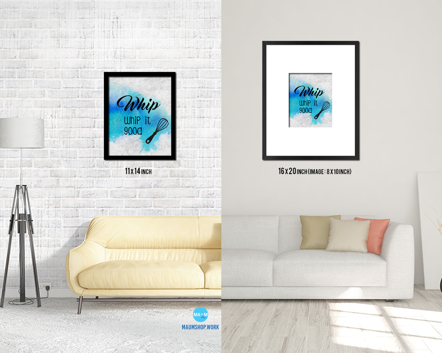 Whip whip it good Quote Framed Print Wall Art Decor Gifts