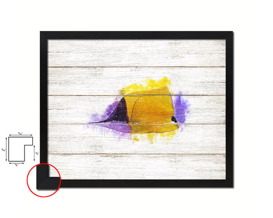 Tropical Fish Framed Print Modern Restaurant Sushi Bar Modern Watercolor Wall Art Decor