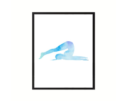 Halasana Yoga Wood Framed Print Wall Decor Art Gifts