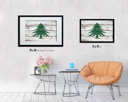 Naval & Maritime City Massachusetts State Vintage Flag Framed Print Wall Decor Art Gifts