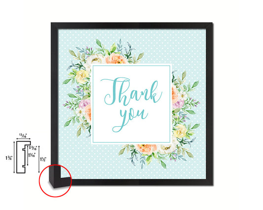 Thank you Quote Framed Print Home Decor Wall Art Gifts