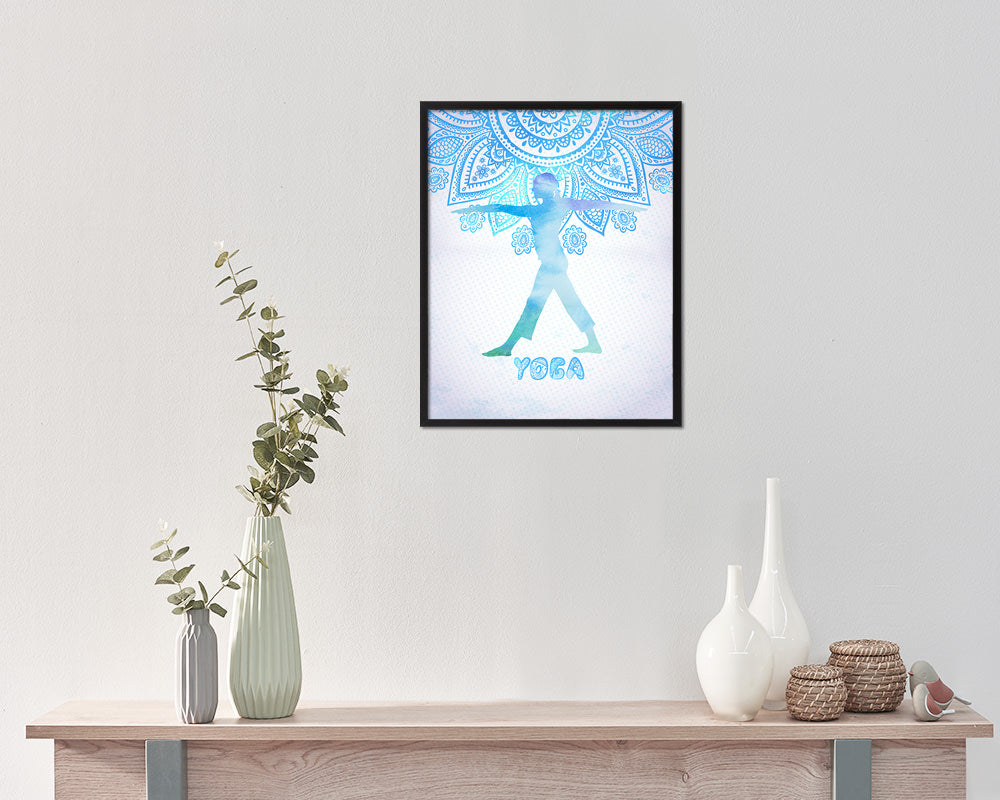 Triangle Preparation Yoga Wood Framed Print Wall Decor Art Gifts
