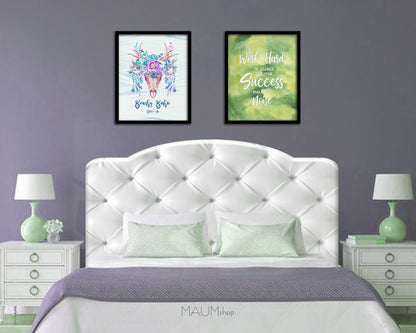Work hard in silence let your success make the noise Quote Framed Print Wall Decor Art Gifts