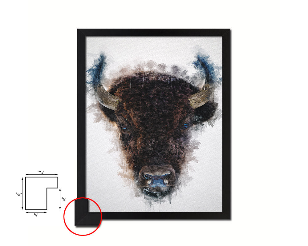 Buffuro Animal Painting Print Framed Art Home Wall Decor Gifts