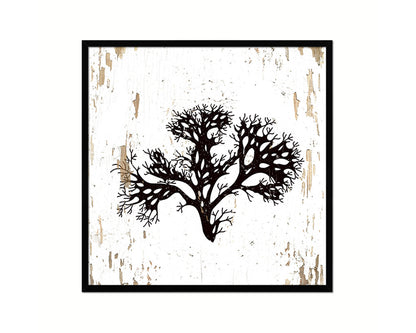 Coral Reef Nautical Wood Framed Gifts Ocean Beach Fishing Home Decor Wall Art Prints