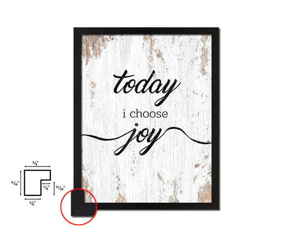 Today I choose joy Quote Framed Print Home Decor Wall Art Gifts