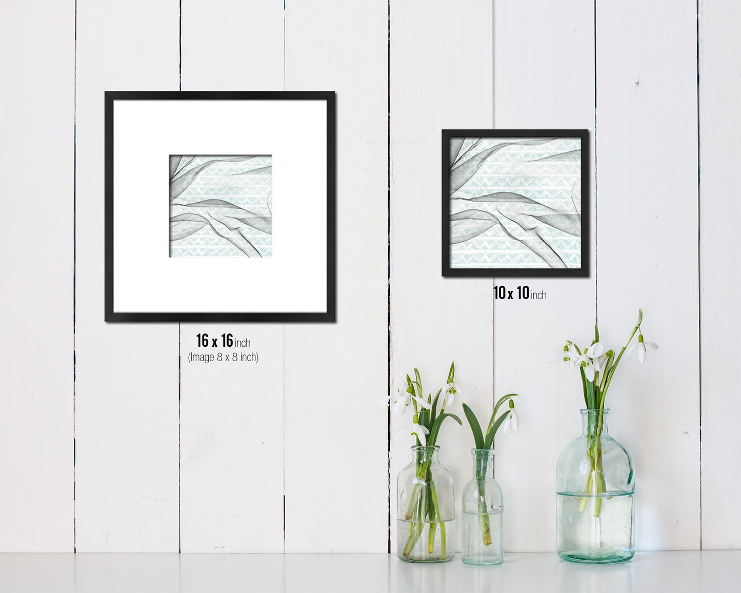 Geometric Abstract Artwork Wood Frame Gifts Modern Wall Decor Art Prints