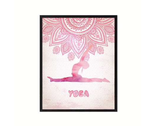 Pigeon Pose Yoga Wood Framed Print Wall Decor Art Gifts