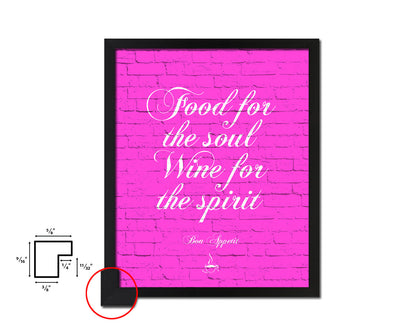 Food for the soul for the spirit Quotes Framed Print Home Decor Wall Art Gifts