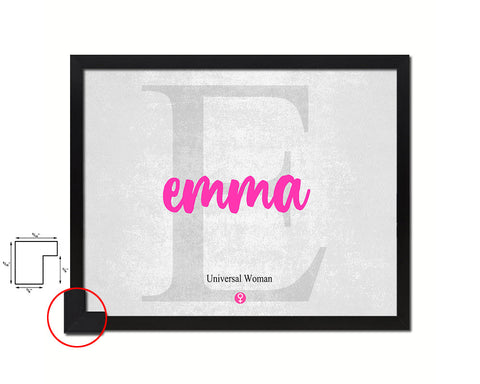 Emma Personalized Biblical Name Plate Art Framed Print Kids Baby Room Wall Decor Gifts
