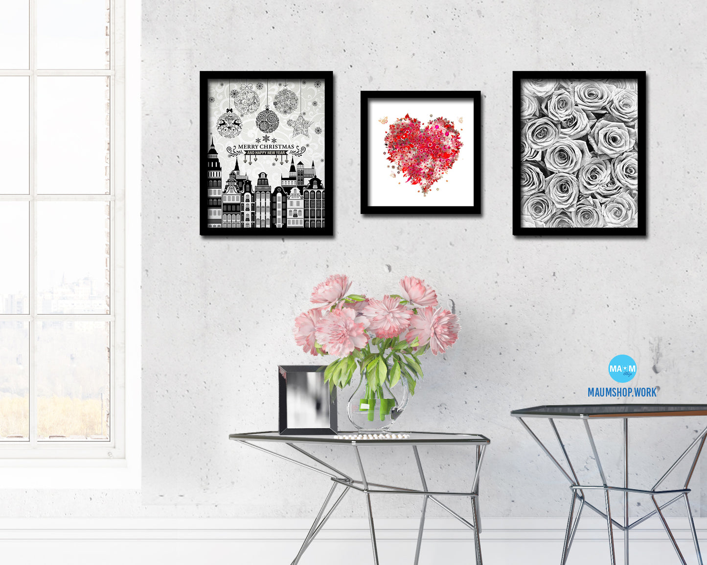 Heart Red Punctuation Symbol Framed Print Home Decor Wall Art English Teacher Gifts