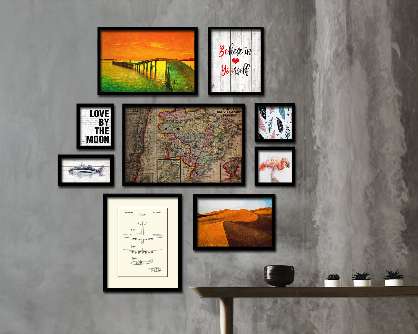 Persia Iraq Iran Afghanistan Vintage Map Framed Print Art Wall Decor Gifts