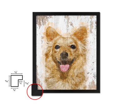 Terrier Dog Puppy Portrait Framed Print Pet Watercolor Wall Decor Art Gifts