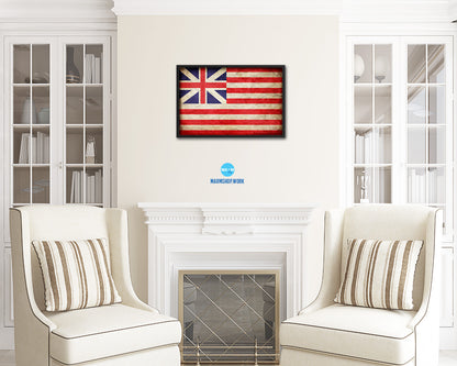 Grand Union Vintage Military Flag Framed Print Sign Decor Wall Art Gifts