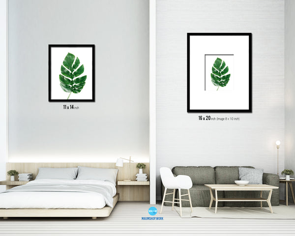 Tropical Palm Tropical Leaf Framed Print Sign Decor Wall Art Gifts