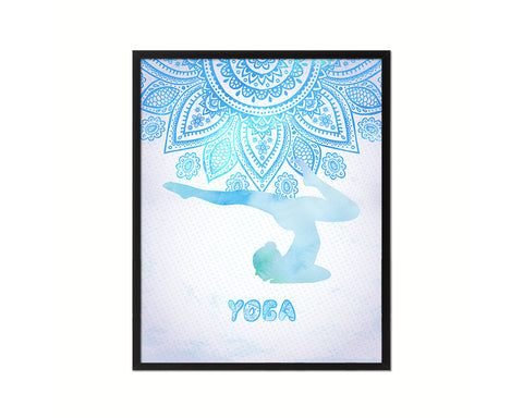 Gymnastic yoga Contorsionist practicing Yoga Wood Framed Print Wall Decor Art Gifts