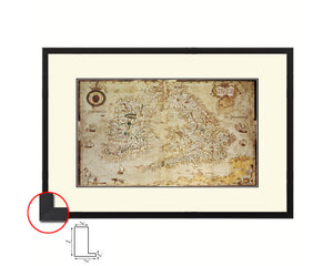 British Islands Old Map Framed Print Art Wall Decor Gifts