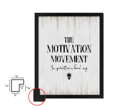 The motivation movement inspiration Quote Wood Framed Print Wall Decor Art