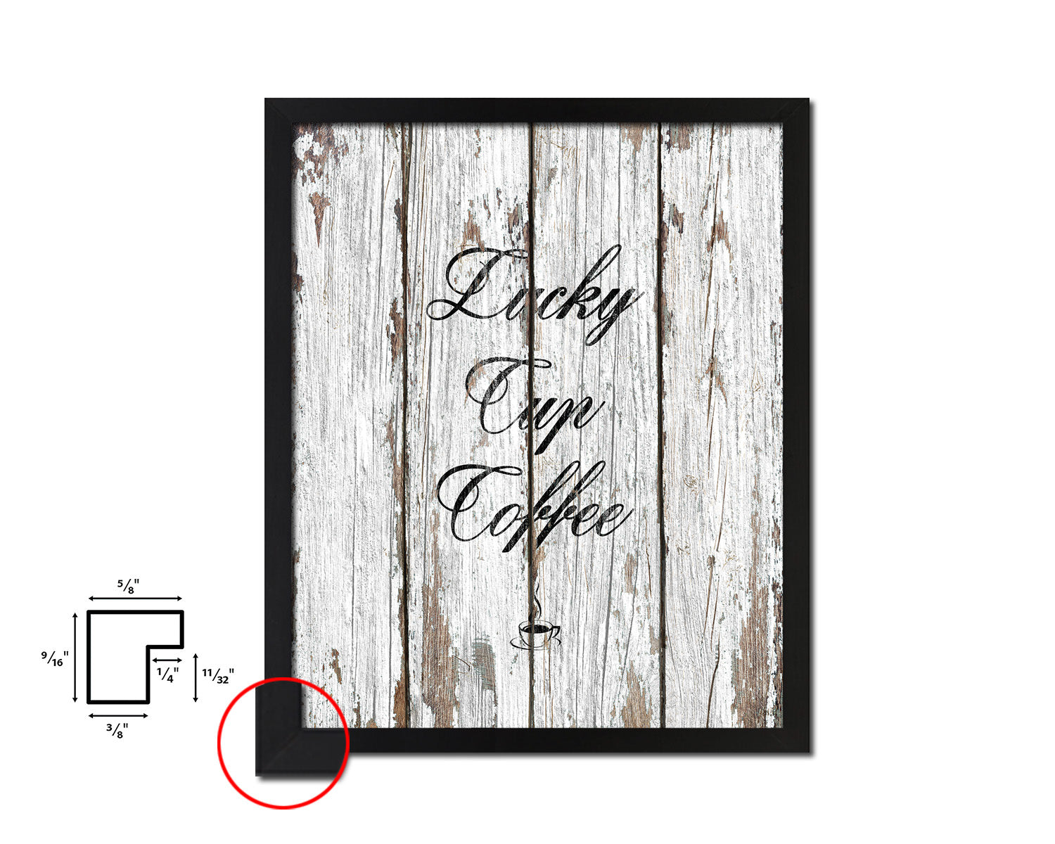 Lucky cup coffee Quote Framed Artwork Print Wall Decor Art Gifts