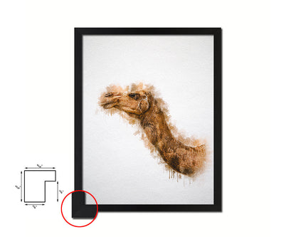 Camel Animal Painting Print Framed Art Home Wall Decor Gifts