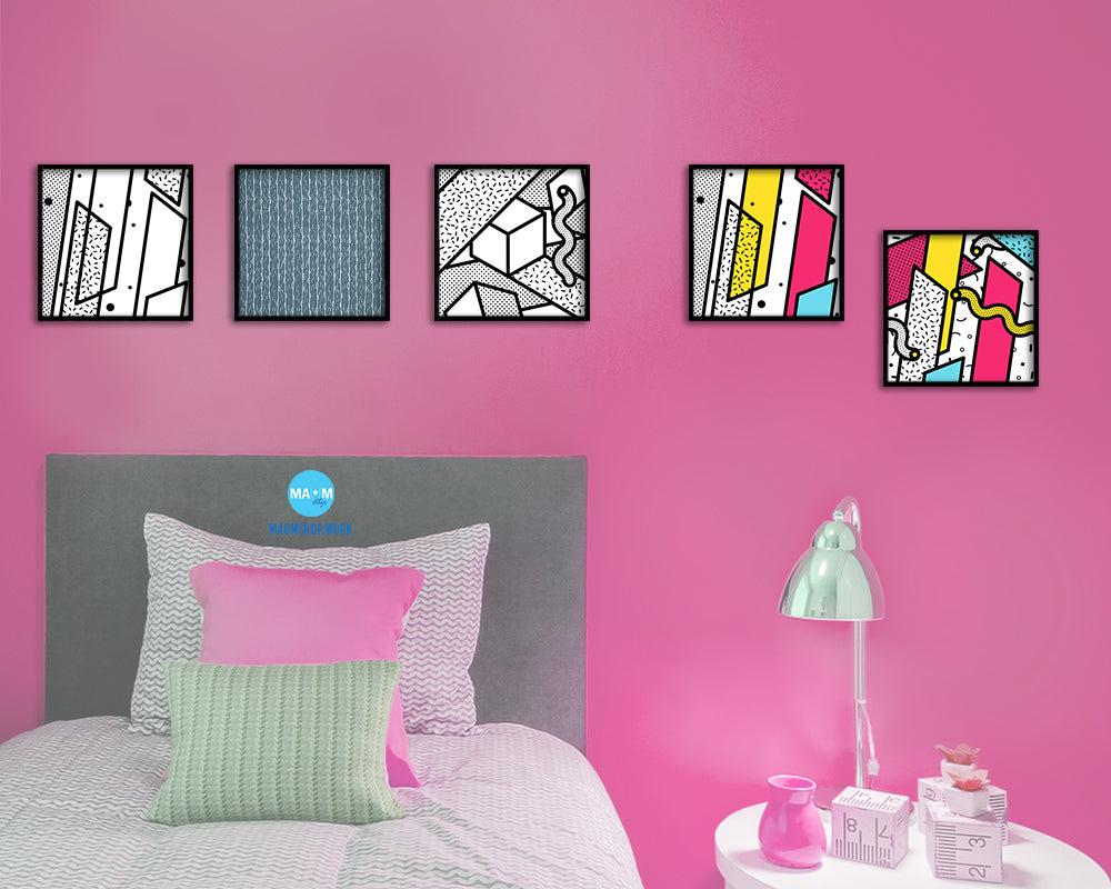 Abstract Artwork Wood Frame Gifts Modern Wall Decor Art Prints