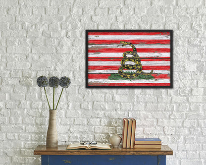 Revolution Split up New Sprint Wood Rustic Flag Wood Framed Print Wall Art Decor Gifts