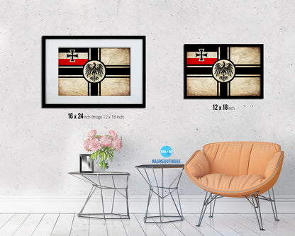 Imperial German Navy 1867-1871 War Vintage Military Flag Framed Print Sign Decor Wall Art Gifts