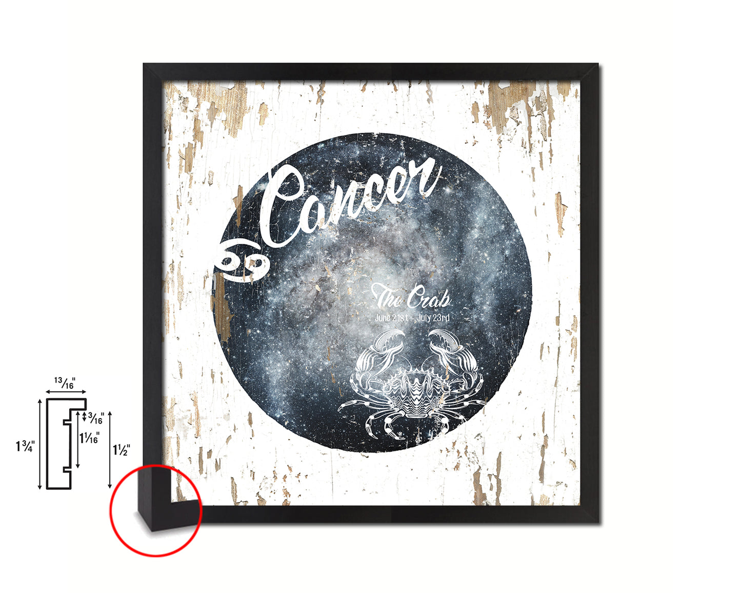 Cancer Astrology Prediction Yearly Horoscope Wood Framed Print Wall Art Decor Gifts