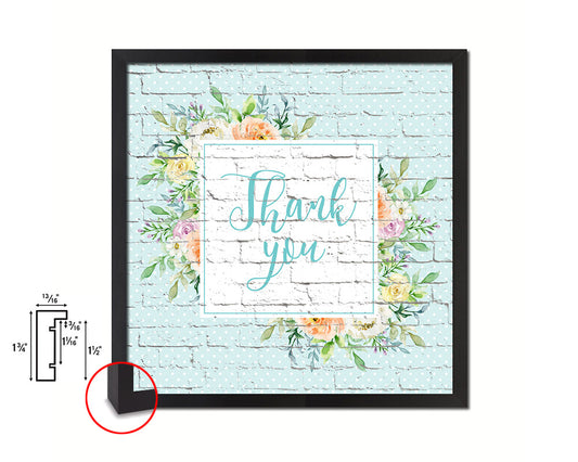 Thank you Quote Framed Print Home Decor Wall Art Gifts