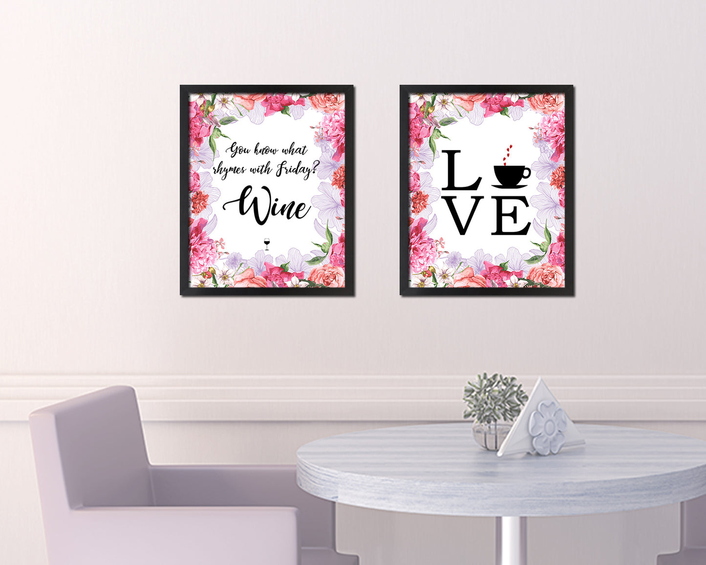 You know what rhymes with Friday Words Wood Framed Print Wall Decor Art Gifts