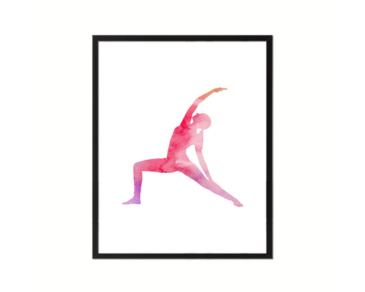 Parighasana Yoga Wood Framed Print Wall Decor Art Gifts