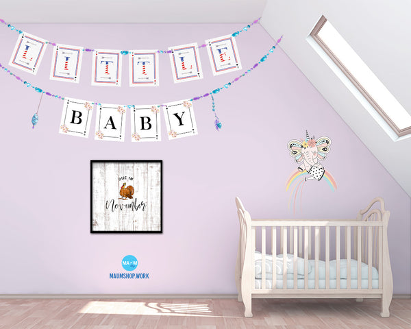 Baby Due In November Pregnancy Announcement Personalized Frame Print Wall Decor Art Gifts