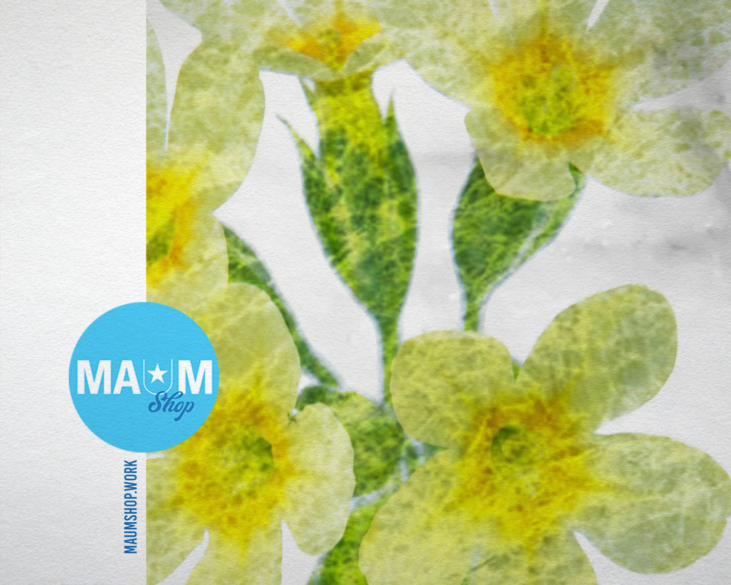 Paigle Primula Flowers Marble Texture Plants Art Wood Framed Print Wall Decor Gifts