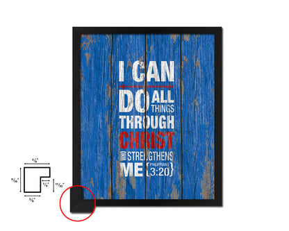 I can do all things through Christ, Philippians 3:20 Quote Framed Print Home Decor Wall Art Gifts