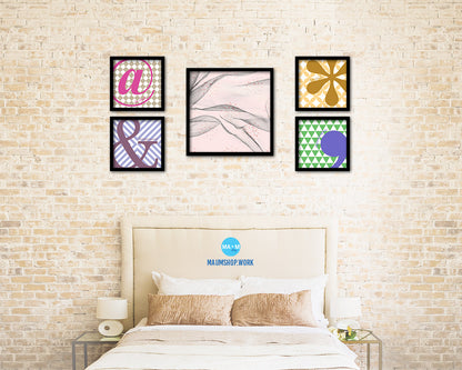 Abstract Line Artwork Wood Frame Gifts Modern Wall Decor Art Prints