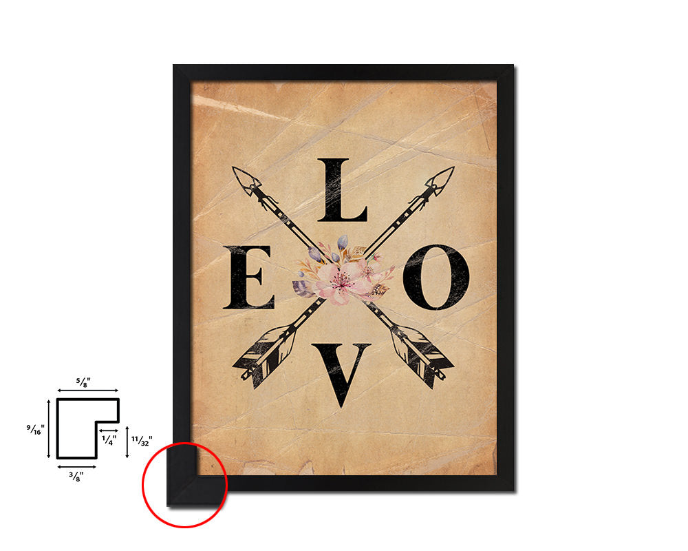 LOVE Quote Paper Artwork Framed Print Wall Decor Art