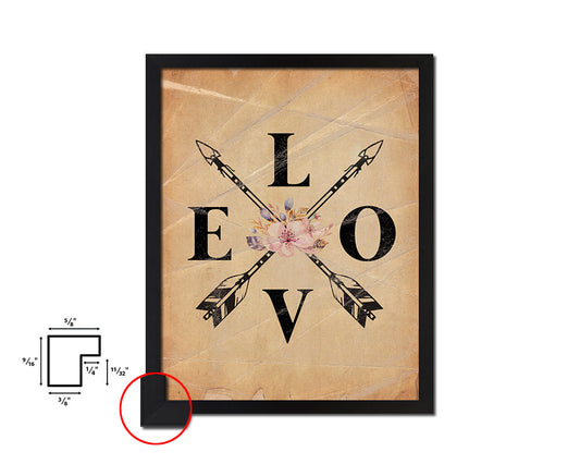 LOVE Quote Paper Artwork Framed Print Wall Decor Art
