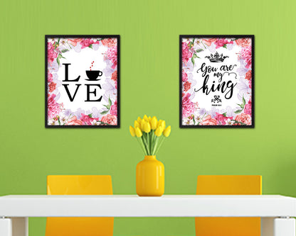 Love coffee Quote Framed Artwork Print Wall Decor Art Gifts