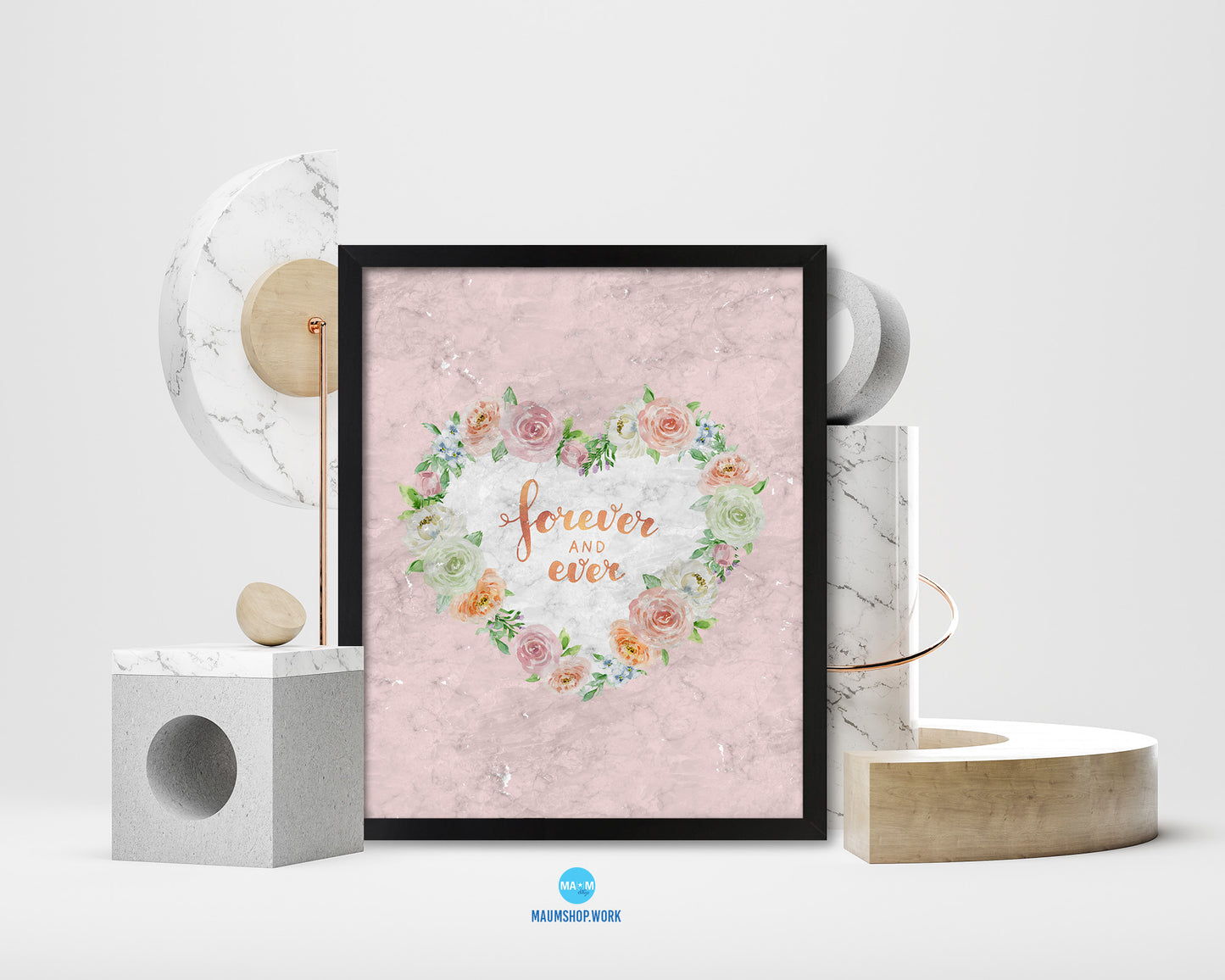 Forever and ever Quote Framed Print Wall Art Decor Gifts
