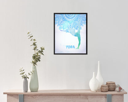 Gymnastic yoga Contorsionist practicing Yoga Wood Framed Print Wall Decor Art Gifts