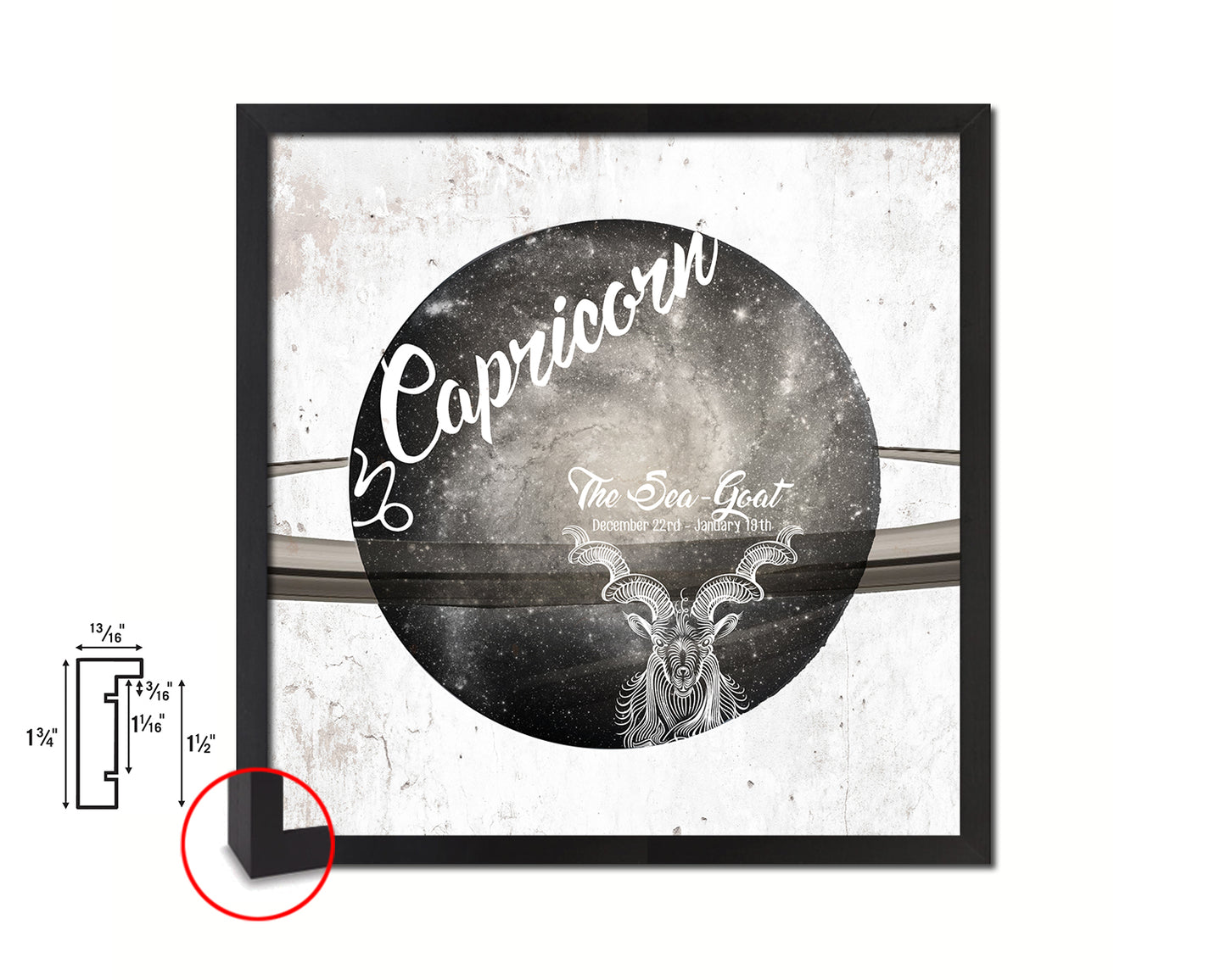 Capricorn Astrology Prediction Yearly Horoscope Wood Framed Print Wall Art Decor Gifts