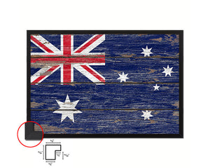 Australia Country Wood Rustic National Flag Wood Framed Print Wall Art Decor Gifts